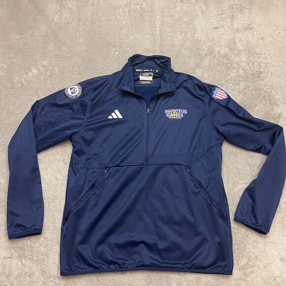 Invictus Games Dusseldorf 2023 1/4 Zip Pullover Shirt Top adidas USA XL - Picture 1 of 10